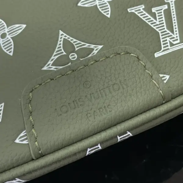 Louis Vuitton Discovery 腰包 | Olive綠色Monogram Shadow壓花小牛皮