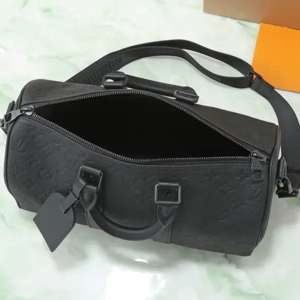 Louis Vuitton Keepall Bandoulière 35 經典壓花牛皮旅行包包