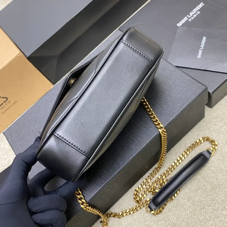 LOULOU小羊皮迷你菱格紋絎縫包