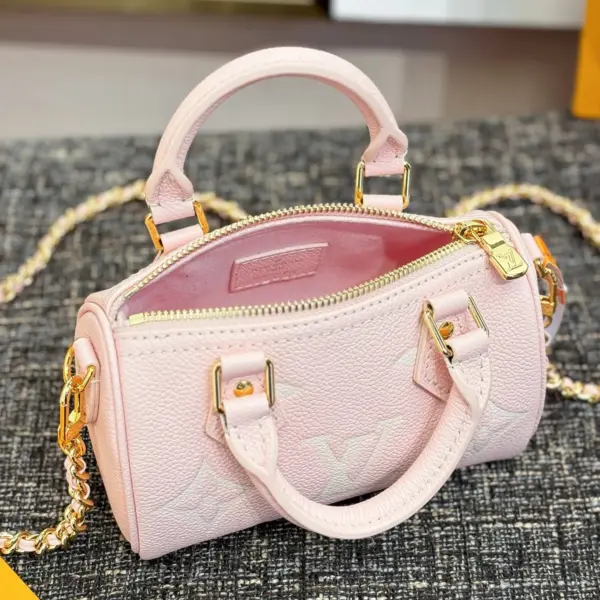 Louis Vuitton Nano Speedy 迷你包包 | Monogram Empreinte皮革 玫瑰金/白石英色 15 Louis Vuitton Nano Speedy 迷你包包 | Monogram Empreinte皮革 玫瑰金/白石英色