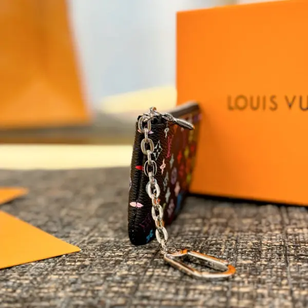 LV x 村上隆聯名款 Monogram彩虹鑰匙零錢包（複刻版）