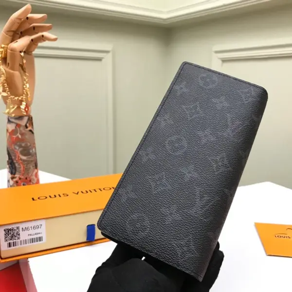 Louis Vuitton Brazza 男士Monogram Eclipse帆布錢包