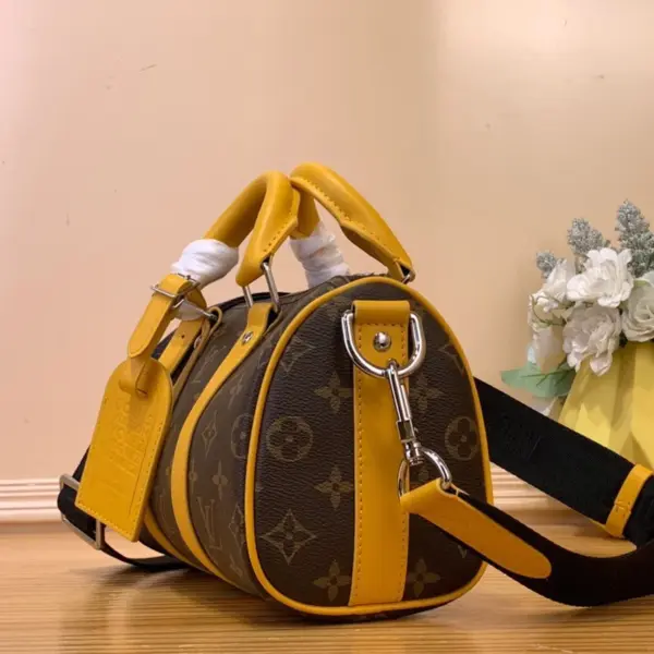 LV Colormania系列 Keepall Bandoulière 25 都市包包 - Monogram Macassar帆布與彩色皮革奢華演繹