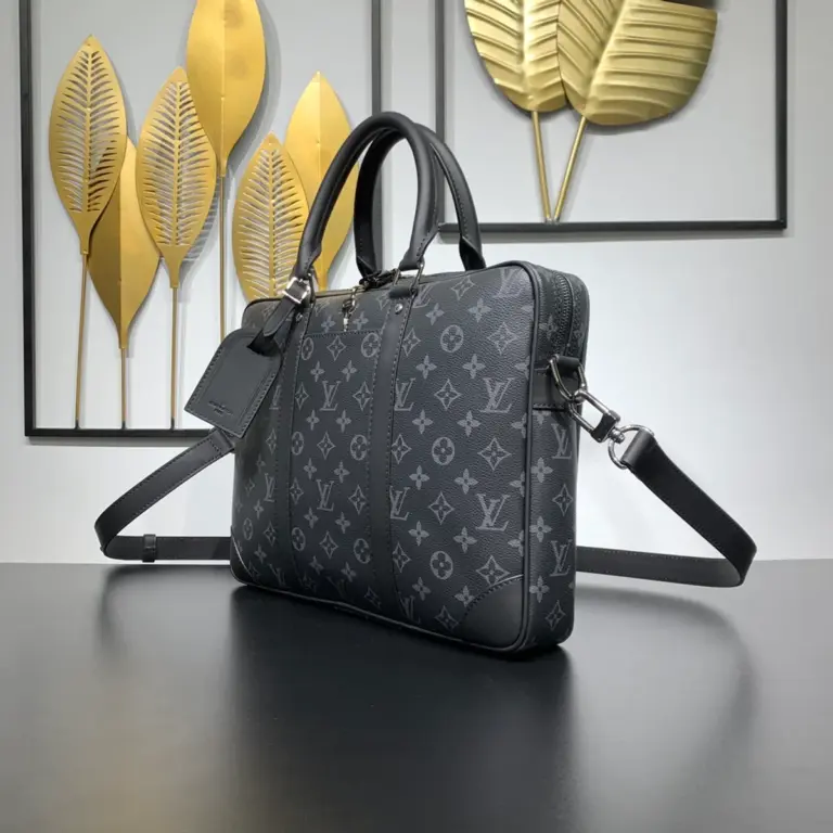 Louis Vuitton Porte-Documents Voyage PM 黑灰Monogram Eclipse公事包