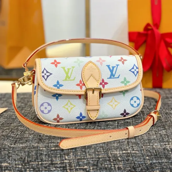 LV x TM Nano Diane 彩色Monogram斜挎包包