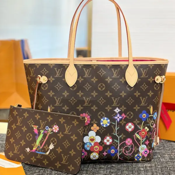 Louis Vuitton x 村上隆聯名復刻款Neverfull MM包包