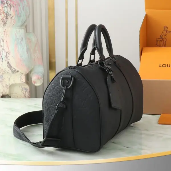 Louis Vuitton Keepall Bandoulière 35 經典壓花牛皮旅行包包