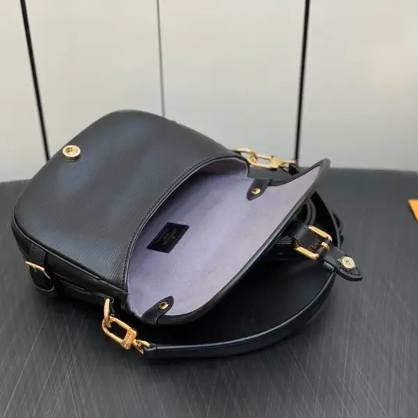 Louis Vuitton Saumur BB 黑色Epi皮革復刻馬鞍包
