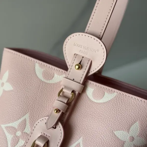 LV All In BB包包 粉石英色 Monogram Empreinte皮革二合一斜挎包