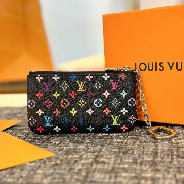 LV x 村上隆聯名款 Monogram彩虹鑰匙零錢包（複刻版）