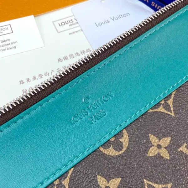 路易威登Pochette Voyage Souple收納包 - Monogram Macassar帆布與牛皮飾邊