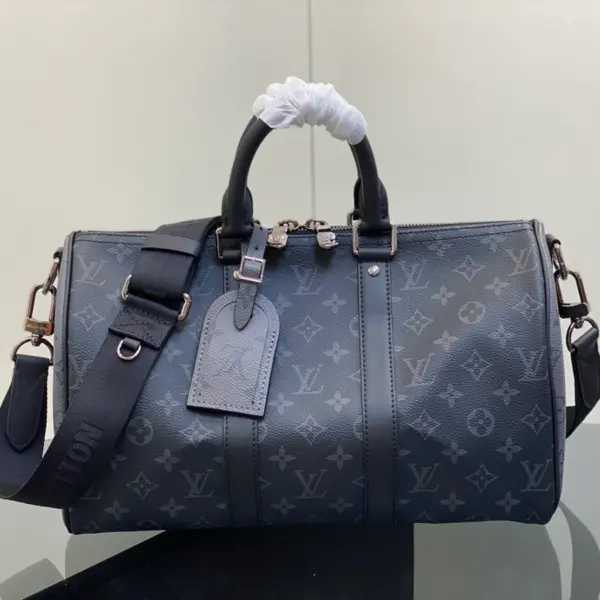 Louis Vuitton Keepall Bandoulière 35 旅行包包 - Monogram Eclipse 塗層帆布