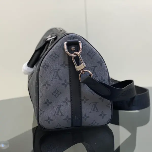 Louis Vuitton Keepall Bandoulière 35 旅行包包 - Monogram Eclipse 塗層帆布