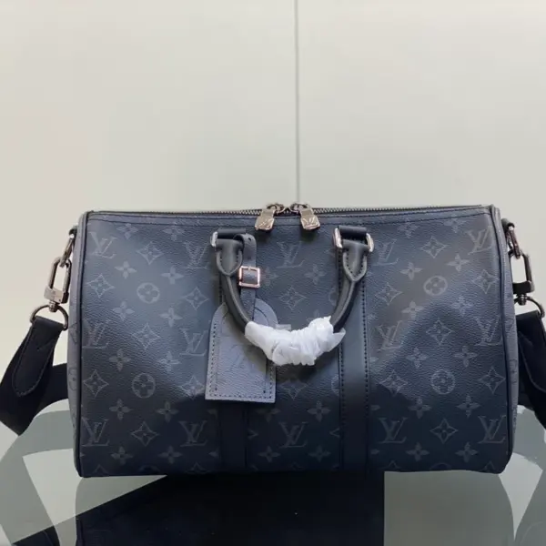 Louis Vuitton Keepall Bandoulière 35 旅行包包 - Monogram Eclipse 塗層帆布