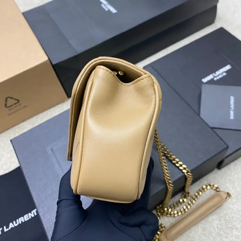 LOULOU小羊皮菱格紋迷你鏈條包