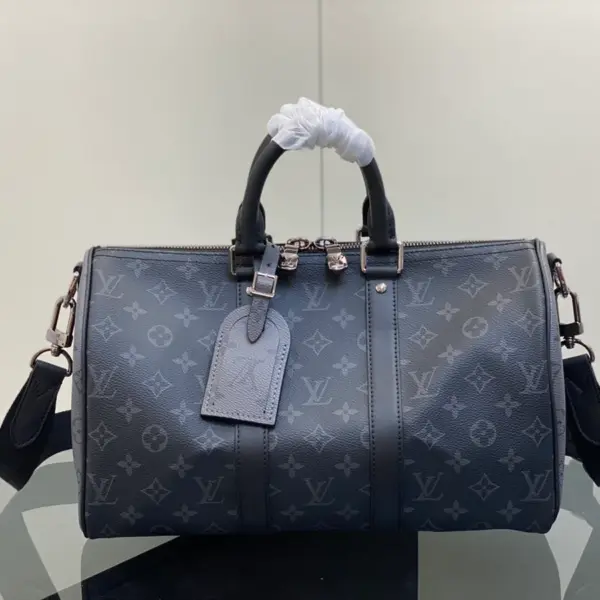Louis Vuitton Keepall Bandoulière 35 旅行包包 - Monogram Eclipse 塗層帆布