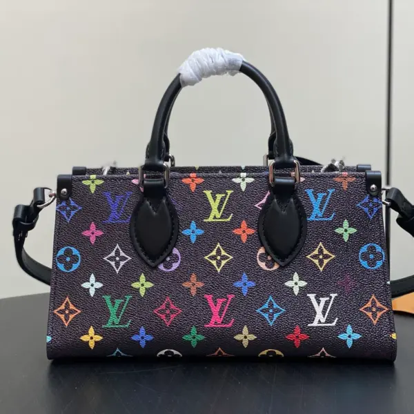 LV x TM OnTheGo East West Chain 彩虹Monogram塗層帆布包包