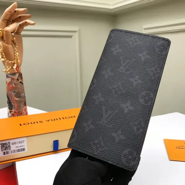 Louis Vuitton Brazza 男士Monogram Eclipse帆布錢包