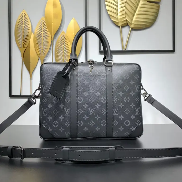 Louis Vuitton Porte-Documents Voyage PM 黑灰Monogram Eclipse公事包