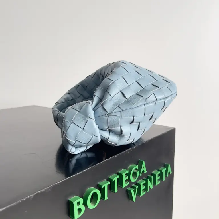 迷你Intrecciato牛仔質感編織皮革手提包