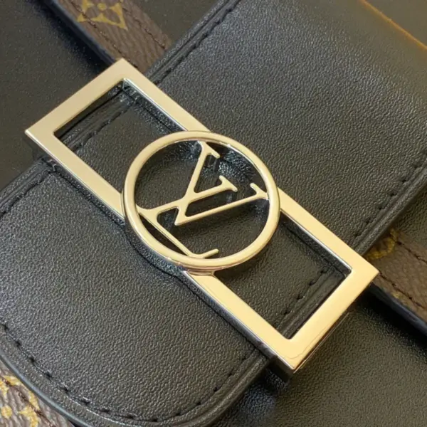 Louis Vuitton Dauphine Soft MM 黑色小羊皮包包