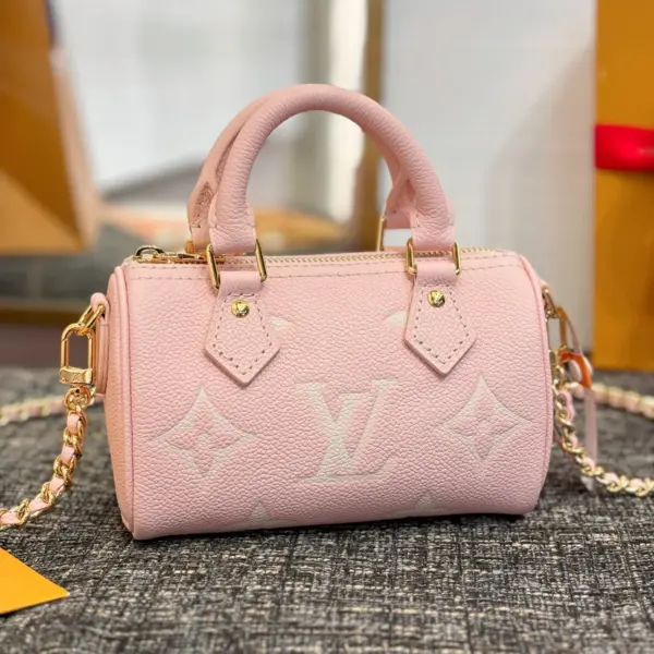 Louis Vuitton Nano Speedy 迷你包包 | Monogram Empreinte皮革 玫瑰金/白石英色 11 Louis Vuitton Nano Speedy 迷你包包 | Monogram Empreinte皮革 玫瑰金/白石英色