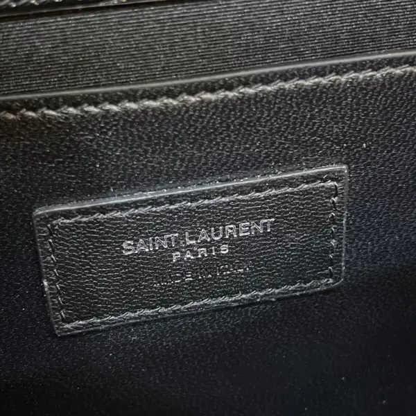 SAINT LAURENT KATE 鱷魚壓紋絨球寶石手袋