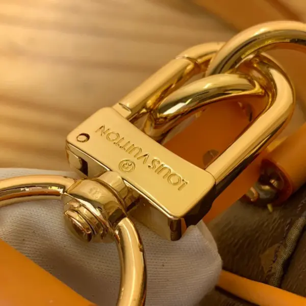 Louis Vuitton Danube復古小牛皮斜背包 | 褪色Monogram印花 可拆式金屬吊牌