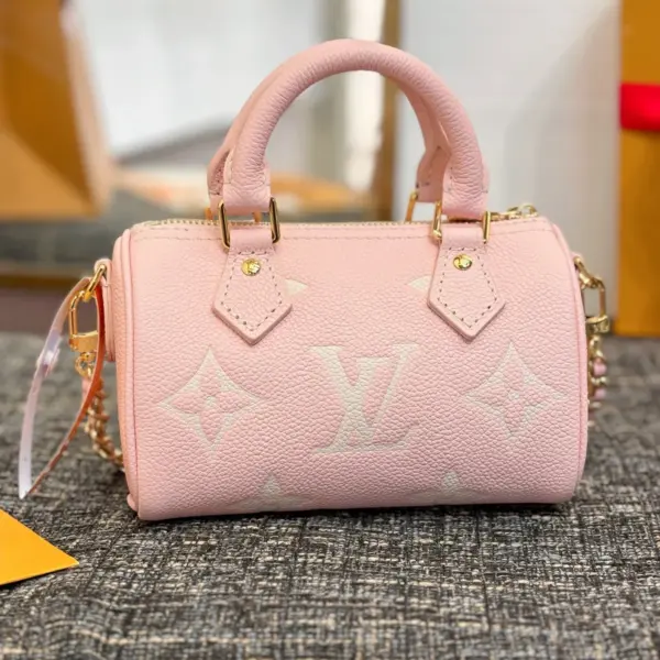 Louis Vuitton Nano Speedy 迷你包包 | Monogram Empreinte皮革 玫瑰金/白石英色 12 Louis Vuitton Nano Speedy 迷你包包 | Monogram Empreinte皮革 玫瑰金/白石英色