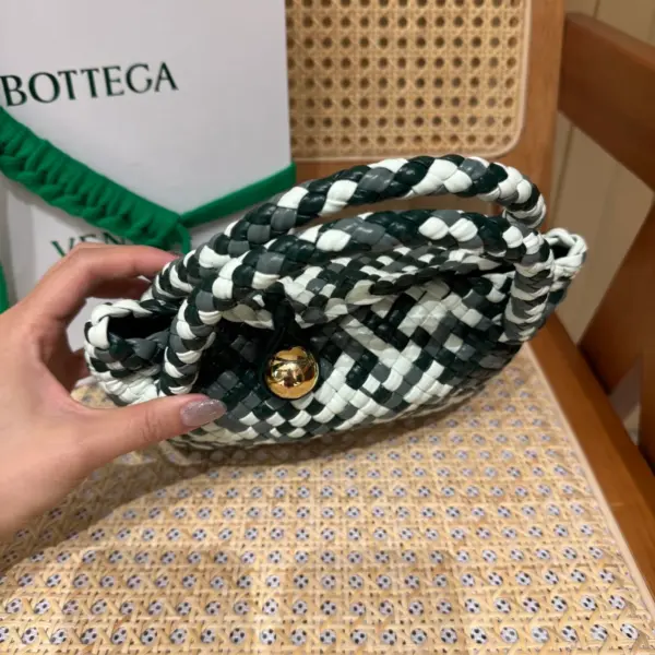 迷你三色Intreccio編織皮革托特手袋
