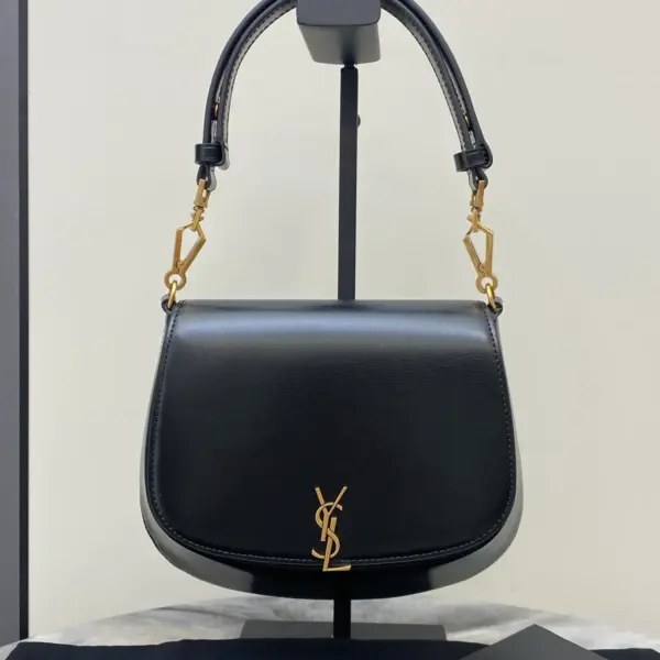 SAINT LAURENT BOX小牛皮CASSANDRE頂柄手袋