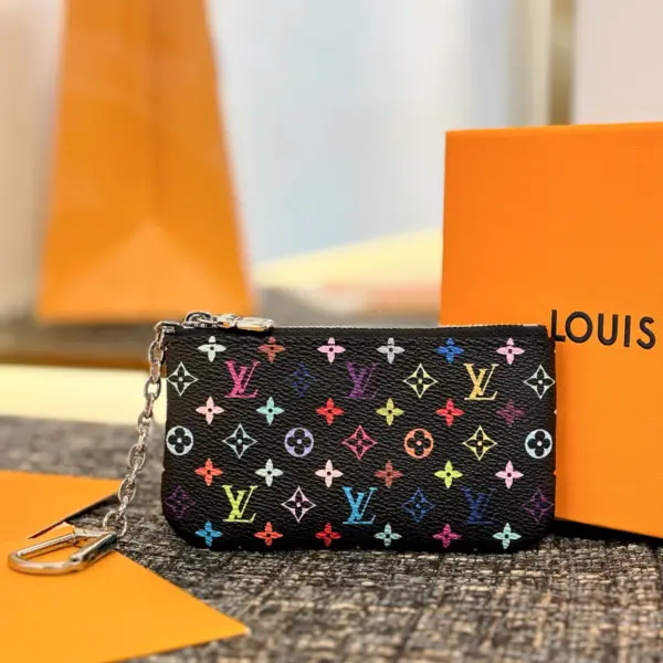 LV x 村上隆聯名款 Monogram彩虹鑰匙零錢包（複刻版）