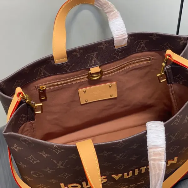 Louis Vuitton Shopper Tote MM 仿舊Monogram小牛皮手提包