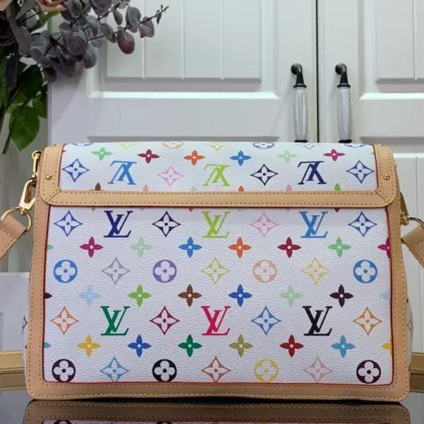LV x 村上隆聯名Dauphine Soft GM包包 彩虹Monogram塗鴉限量款