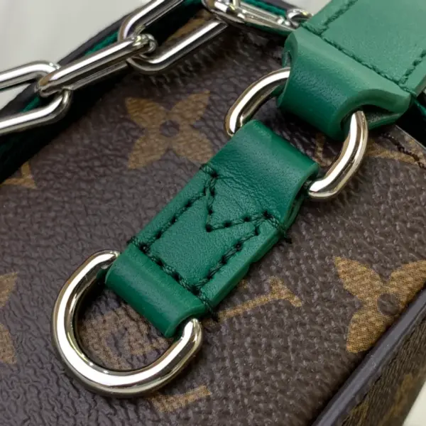 Louis Vuitton Steamer可穿戴式錢包 - Borneo綠色Monogram Macassar塗層帆布