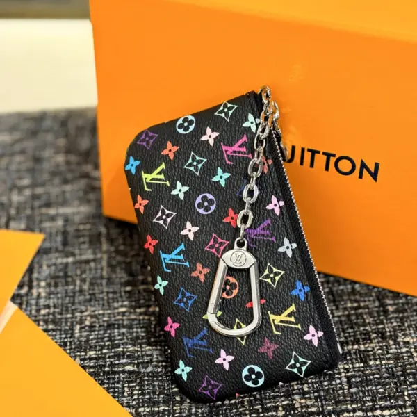 LV x 村上隆聯名款 Monogram彩虹鑰匙零錢包（複刻版）