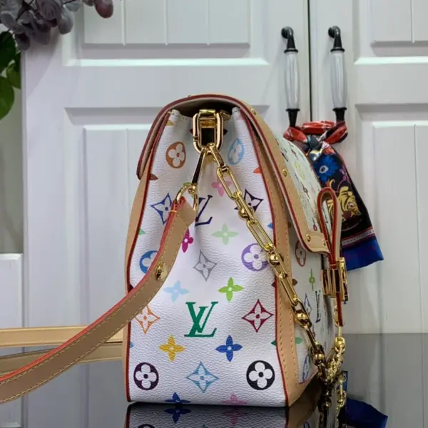 LV x 村上隆聯名Dauphine Soft GM包包 彩虹Monogram塗鴉限量款