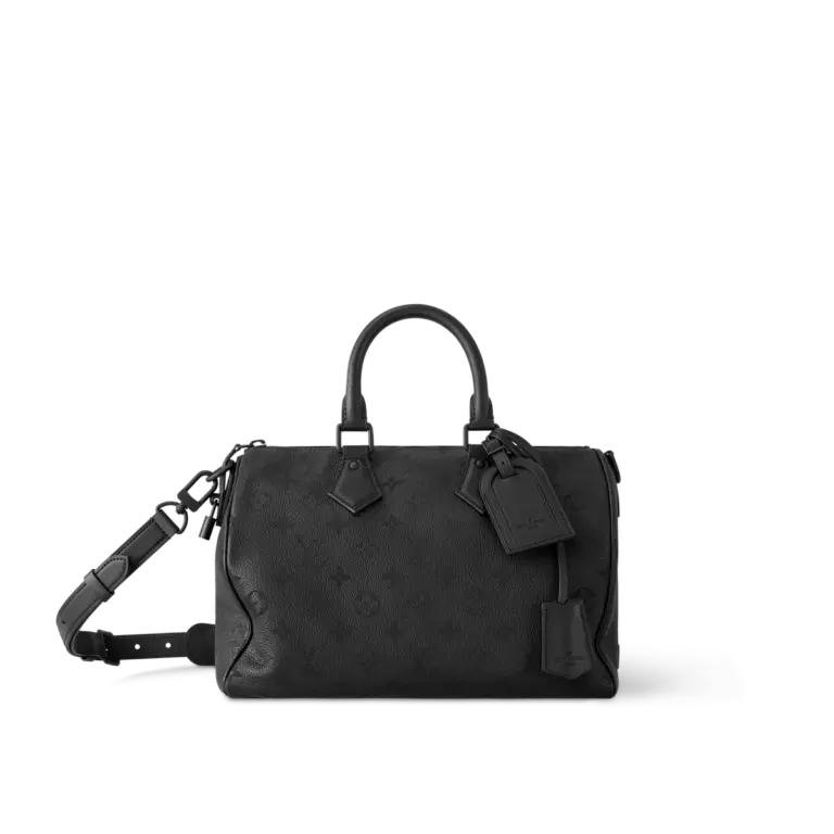 高仿包包Louis Vuitton Speedy P9 Bandoulière 30 超黑色小牛皮斜挎包