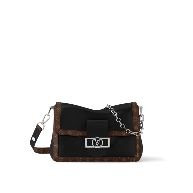 Louis Vuitton Dauphine Soft MM 黑色小羊皮包包