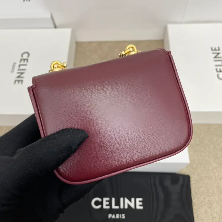 高仿CELINE-賽琳 迷你TRIOMPHE牛皮斜挎手袋-10L843