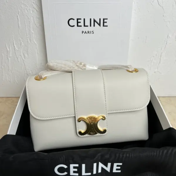 高仿CELINE-賽琳 經典TRIOMPHE牛皮斜挎包 - 金色飾面優雅設計-116593 11 高仿CELINE-賽琳 經典TRIOMPHE牛皮斜挎包 - 金色飾面優雅設計-116593