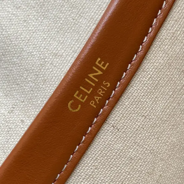 高仿CELINE-賽琳 時尚牛皮革包邊織物手提肩背包-196762
