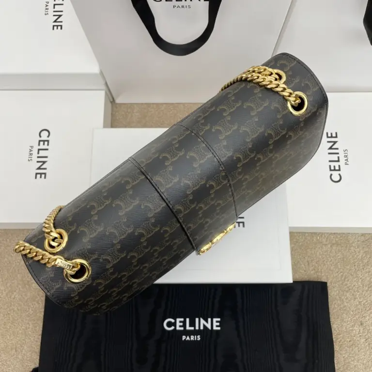 高仿CELINE-賽琳 經典TRIOMPHE標誌印花牛皮斜挎包-118222