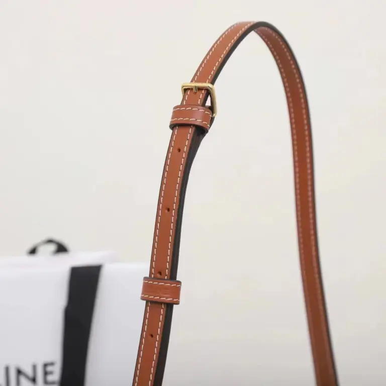 高仿CELINE-賽琳 TRIOMPHE CANVAS 標誌印花牛皮革包邊斜挎包-115702 18 高仿CELINE-賽琳 TRIOMPHE CANVAS 標誌印花牛皮革包邊斜挎包-115702