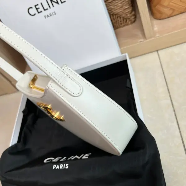 高仿CELINE-賽琳 金色飾面牛皮革肩背包-115703