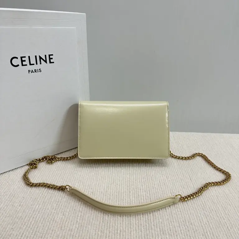 高仿CELINE-賽琳 Triomphe金色牛皮迷你手袋 - 多功能時尚肩背包-10L033