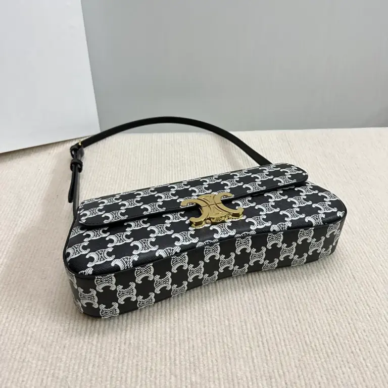 高仿CELINE-賽琳 TRIOMPHE鎖扣牛皮革肩背包 - 經典金色飾面-115532 14 高仿CELINE-賽琳 TRIOMPHE鎖扣牛皮革肩背包 - 經典金色飾面-115532