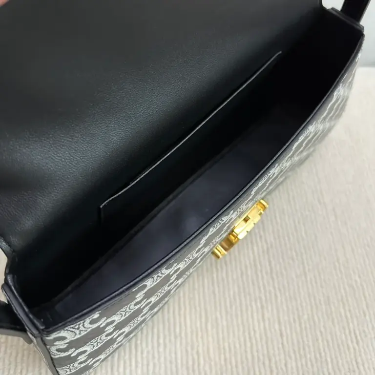 高仿CELINE-賽琳 TRIOMPHE鎖扣牛皮革肩背包 - 經典金色飾面-115532 18 高仿CELINE-賽琳 TRIOMPHE鎖扣牛皮革肩背包 - 經典金色飾面-115532