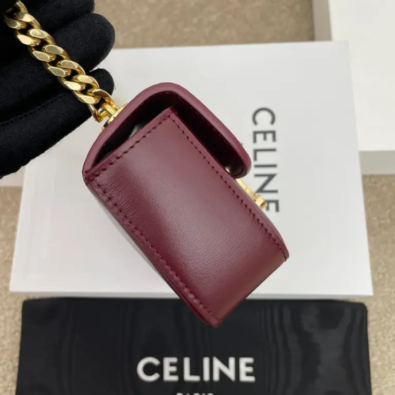高仿CELINE-賽琳 迷你TRIOMPHE牛皮斜挎手袋-10L843