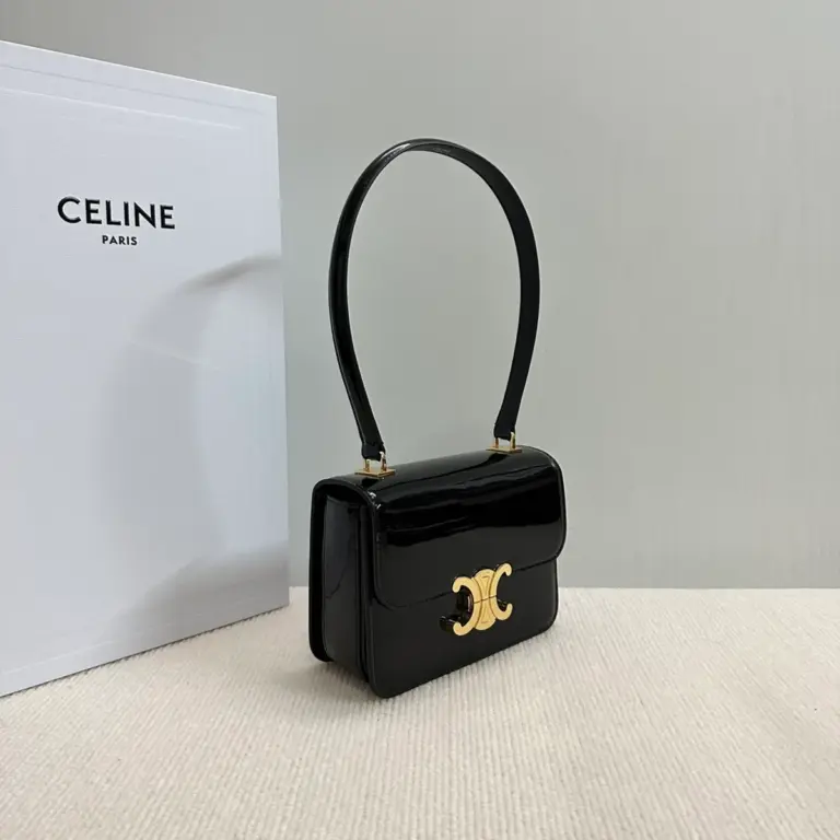 高仿CELINE-賽琳 經典TRIOMPHE鎖扣牛皮手提肩背包-118053
